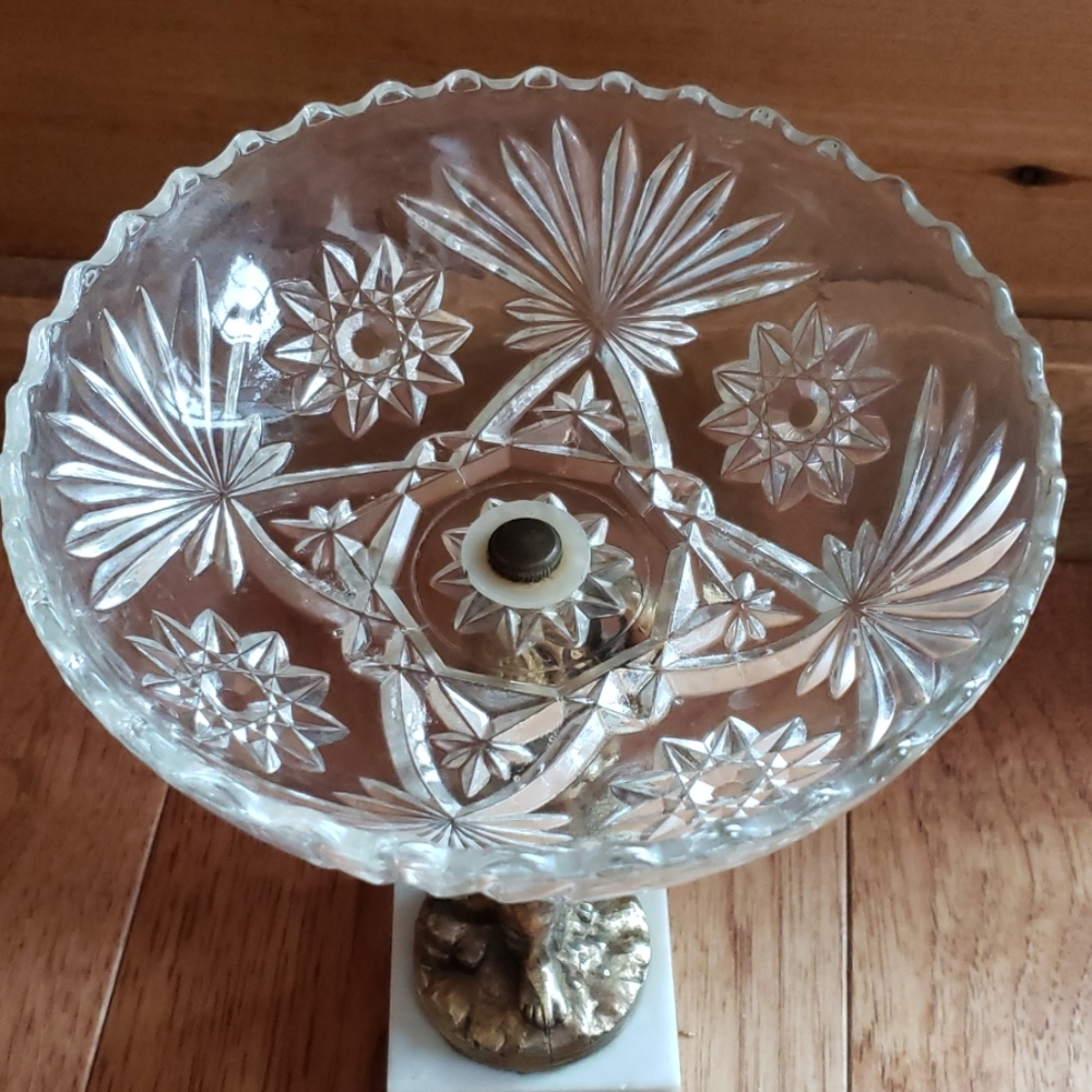 Vintage Italian Cherub Pedestal Bowl - Picture 3 of 8